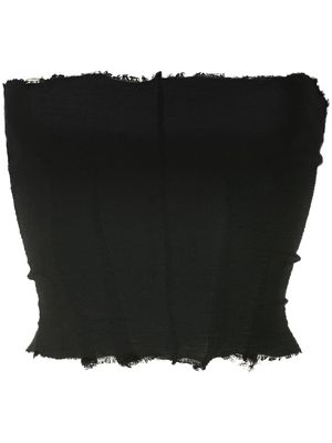 Marc Le Bihan tulle-panelled strapless dress - Black
