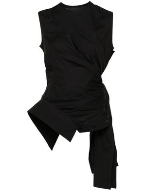 Marc Le Bihan upside-down poplin blouse - Black