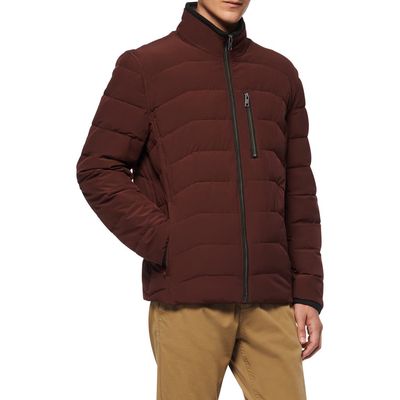 Marc New York Carlisle Water Resistant Quilted Puffer Jacket in Oxblood