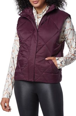 Marc New York Performance Large Diamond Quilted Vest in Burgundy