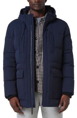 Marc New York Silverton Water Resistant Down & Feather Fill Jacket in Navy