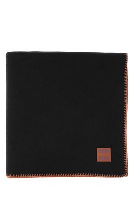 Marcelo Burlon Black Wool Rural Cross Blanket