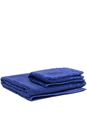 Marcelo Burlon County of Milan abstract-pattern towel set - Blue