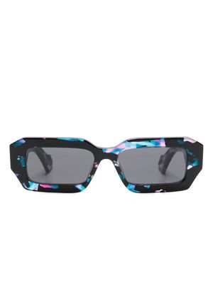 Marcelo Burlon County of Milan Agave rectangle-frame sunglasses - Blue