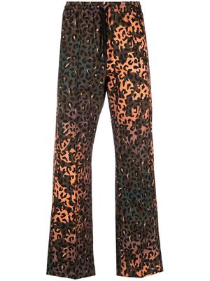 Marcelo Burlon County of Milan Animalier leopard-print trousers - Brown