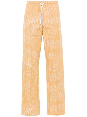 Marcelo Burlon County of Milan AOP Feather straight-leg trousers - Neutrals