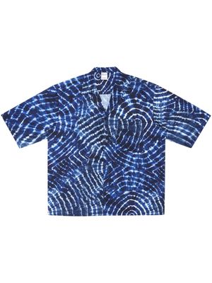 Marcelo Burlon County of Milan AOP Soundwaves-print shirt - Blue
