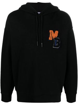 Marcelo Burlon County of Milan appliqué cotton-jersey hoodie - Black