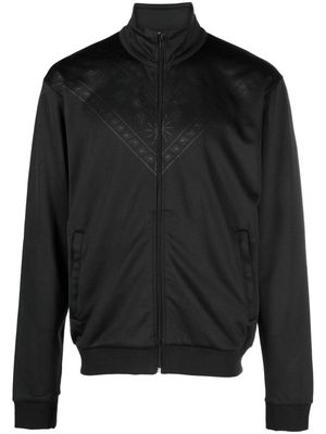 Marcelo Burlon County of Milan bandana-print track jacket - 1011 BLACK ANTHRACITE