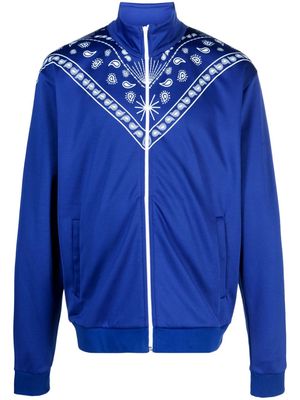 Marcelo Burlon County of Milan Bandana-print zip-up jacket - Blue