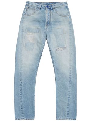Marcelo Burlon County of Milan bleached straight-leg jeans - Blue