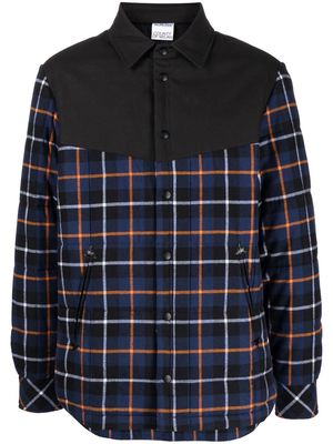 Marcelo Burlon County of Milan check-print padded shirt jacket - Black