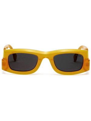 Marcelo Burlon County of Milan Cirsium rectangle-frame sunglasses - Yellow