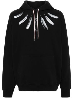 Marcelo Burlon County of Milan Collar Feathers cotton hoodie - Black