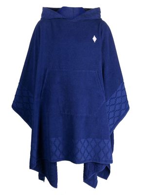 Marcelo Burlon County of Milan cotton towel poncho - Blue