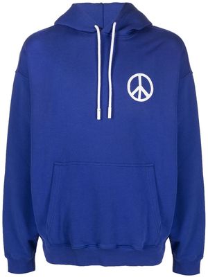 Marcelo Burlon County of Milan County Peace printed hoodie - Blue