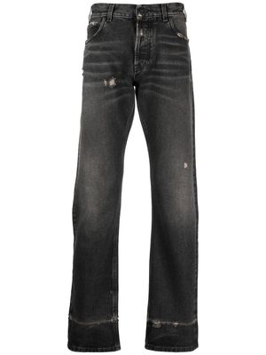 Marcelo Burlon County of Milan Cross distressed denim jeans - Black