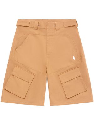 Marcelo Burlon County of Milan Cross-embroidered cargo shorts - Brown