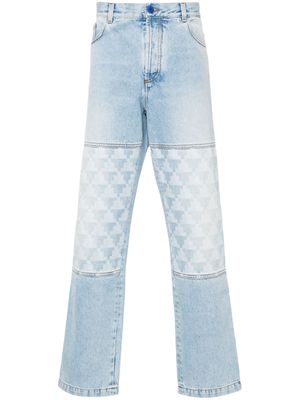 Marcelo Burlon County of Milan Cross-print straight-leg jeans - Blue