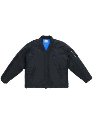 Marcelo Burlon County of Milan embroidered-logo lightweight bomber jacket - Blue