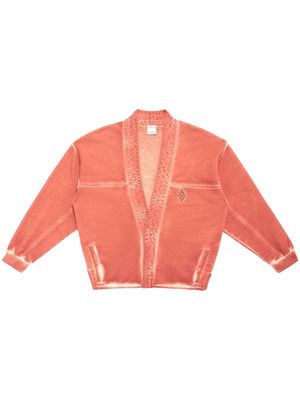 Marcelo Burlon County of Milan faded cotton cardigan - Red
