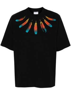 Marcelo Burlon County of Milan feathers collar-print cotton T-shirt - Black