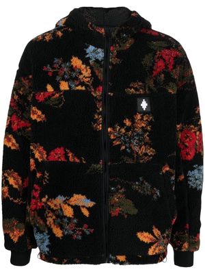 Marcelo Burlon County of Milan floral-print hooded fleece jacket - Black