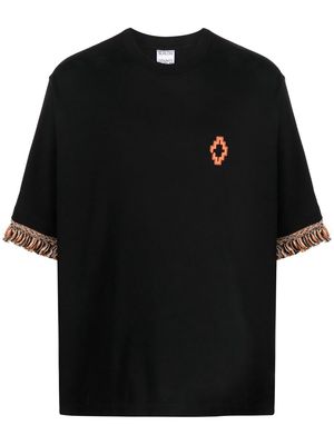 Marcelo Burlon County of Milan fringed-trim T-shirt - Black