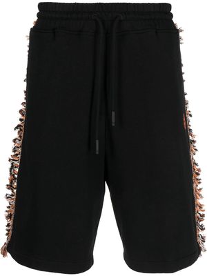 Marcelo Burlon County of Milan fringed-trim track shorts - Black