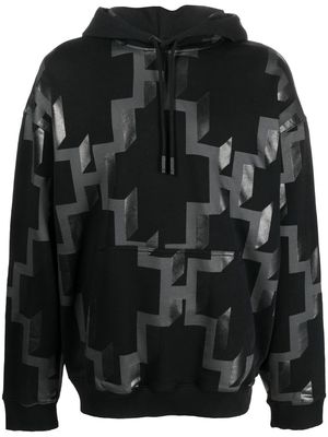 Marcelo Burlon County of Milan geometric-print cotton hoodie - Black