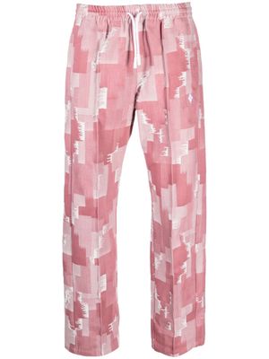 Marcelo Burlon County of Milan geometric-print wide-leg trousers - Pink