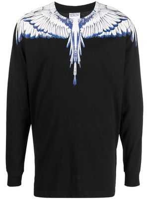 Marcelo Burlon County of Milan graphic-print long-sleeve sweatshirt - Black