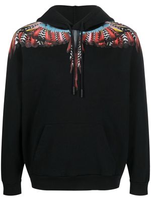 Marcelo Burlon County of Milan Grizzly Wings organic cotton hoodie - Black