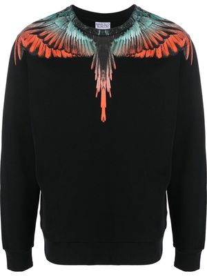 Marcelo Burlon County of Milan Icon Wings organic cotton sweatshirt - Black