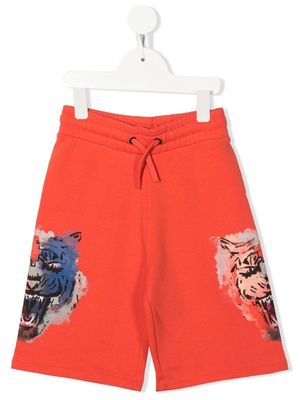 Marcelo Burlon County Of Milan Kids animal-print track shorts - Red