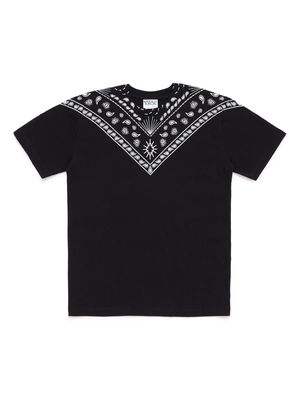 Marcelo Burlon County Of Milan Kids bandana-print cotton T-shirt - Black