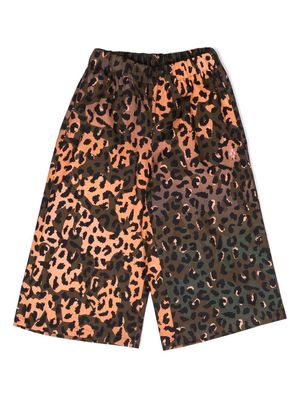 Marcelo Burlon County Of Milan Kids cheetah-print cotton pants - Brown