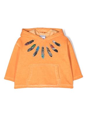 Marcelo Burlon County Of Milan Kids feather-motif hoodie - Orange