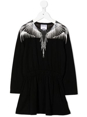 Marcelo Burlon County Of Milan Kids Icon Wings cotton dress - Black