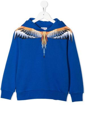 Marcelo Burlon County Of Milan Kids Icon Wings cotton hoodie - Blue