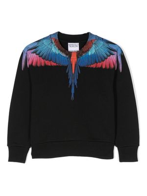 Marcelo Burlon County Of Milan Kids Icon Wings cotton sweatshirt - Black