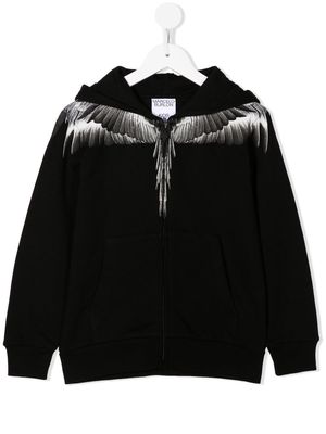 Marcelo Burlon County Of Milan Kids Icon Wings zip-up hoodie - Black