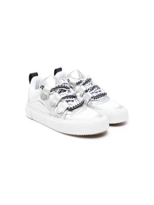 Marcelo Burlon County Of Milan Kids lace-up leather sneakers - Silver