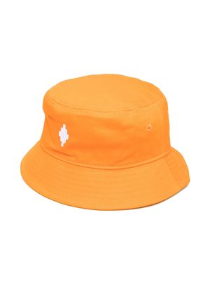 Marcelo Burlon County Of Milan Kids logo-embroidered cotton sun hat - Orange
