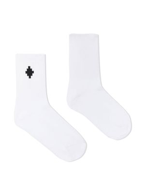 Marcelo Burlon County Of Milan Kids logo-print ankle socks - White