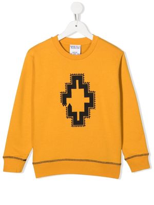 Marcelo Burlon County Of Milan Kids logo-print cotton sweatshirt - Yellow
