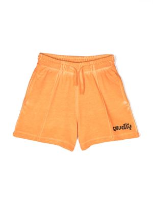 Marcelo Burlon County Of Milan Kids logo-print cotton track shorts - Orange