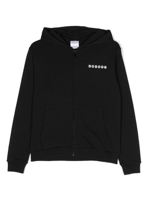 Marcelo Burlon County Of Milan Kids logo-print zip-up hoodie - Black