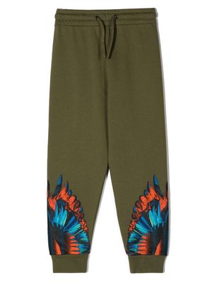 Marcelo Burlon County Of Milan Kids signature wings-print track pants - Green