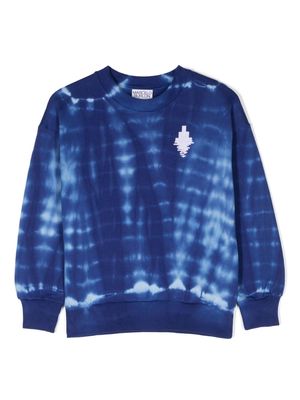 Marcelo Burlon County Of Milan Kids Soundwaves oversized sweatshirt - Blue